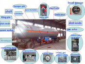 Heavy Duty 40m3 54m3 56m3 60m3 LPG Tank Semi Trailers