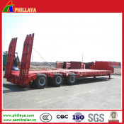 Heavy Duty Gooseneck Crane Excavator Lowboy Low Bed Semi-Trailer