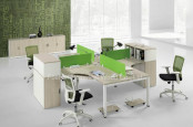 High Class Fashion Color Style Workstation with Side Cabinet (HF-CA004)