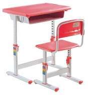High Quality Adjustable Pink Cute Desk for Girls Single Desk and Chair