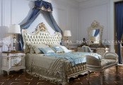 High Quality Classical Wooden Furniture Bedroom Bed (LY-N3001h-2)