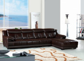 High Quality Comfortable Sectional Wood Leather Sofa (889)