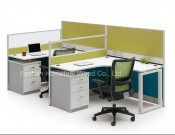 High Quality Double Office Cubicle Workstation with Fixed Pedestal (HF-BSP001)