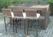 High Quality Outdoor Rattan Dining Table (PA-3180)