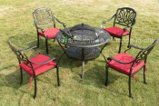 High Quality Patio Furniture Aluminum Cast BBQ Table Set (SZ215; SD515)