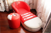 Home Decoration Christmas Leather Sofa Set with Shoes Type (AB238)