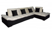 Home Fabric Corner Living Room Sofa Furniture (8907B)