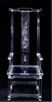 Home Furniture Acrylic Dining Chair with Armrest