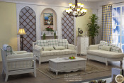 Home Furniture Washable Fabric Sofa Set (SQL-873)