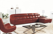 Home/Living Room Furniture-Modern Leather Corner Sofa (887)