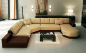 Home Office Furniture Yellow Chinese Leather Sofa (SF102)