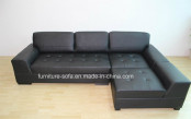 Home Sweet Hot Small Wood Medium Back Corner Leather Sofa