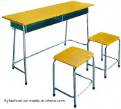 Hot Sale High Quality Classroom Furniture Double Desk and Chair Set (SF-28D)