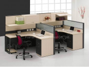 Hot Sale Office Cubicle with Overhead Cabinet and Shelves (HF-LT032)