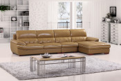 Hot Sales Cheap Cow Leather Corner Sofa with High Back (B90)