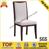 Hotel Wood-Looking Metal Dining Chair