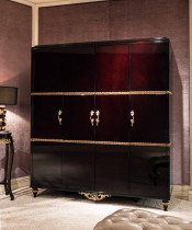 Hu-B5008A-1 Classical Wooden Bedroom Furniture Wardrobe