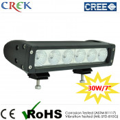 IP68 CREE LED Light Bar 30W 7" with 5W Per LED (CK-BC10605)