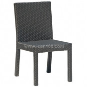 Indoor and Patio Use Aluminum Wicker Dining Side Chair (RC-06003)