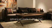 Italian Modern Leather Fabric 3 Seats Leather Sofa