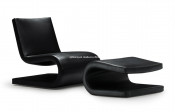 Italian Style Leather Single Sofa with Footrest (D-65A & B)