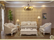 Jasmine White Kids Furniture Sofa Set (sql-871)