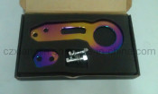 Jdm Neo Chrome Racing Bumper Billet Aluminum Rear Towing Hook Set