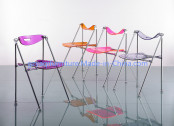 Kc099 Colored Folding Acrylic Chair