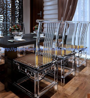 Kc681 Chinese Style Acrylic Dining Chair