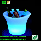 LED Ice Bucket, Customized Design Waterproof Flashing Rechargeable LED Ice Bucket with Logo for Bar