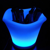 LED Plastic Rectangle Ice Bucket LED Lighted Ice Bucket