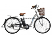 Lady Electric Bicycle with Basket for Shopping (TDF06Z-1213)