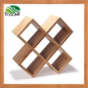Lastest Design Natural Bamboo Wine Bottle Storage Rack