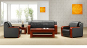 Leather Antique Sofa Set with Wooden Frame (HY-S923)