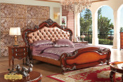 Leather Bed for Classic Bedroom Furniture / Hotel Furniture (LF-722)