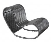 Leisure Modern Outdoor PE Rattan Rocker Chair