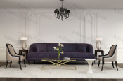 Living Area Purple Sofa with Sofa Chair (JP-sf-334)