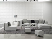 Living Furniture Fabric Sofa Leather Sofa (S041)