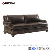Living Room Chambers Leather Sofa (OZ-SF-032)