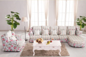 Living Room Fabric Corner Sofa (SQL-855)