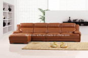 Living Room Furniture Chinese Leather Top Leather Sofa (B86)
