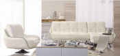 Living Room Furniture White Leather Sofa Set (SO13A)