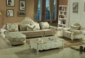 Living Room Modern Sectional Leather Corner Fabric Sofa