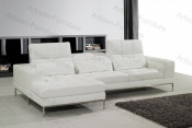 Living Room White Leather Sofa with Adjustable Back (JP-sf-229)