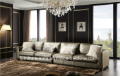 Lovely Office Home Furniture 4seat Top Leather Sofa (K17)