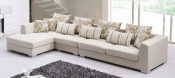 Low Back Living Room Furniture Fabric Corner Sofa (RFT-2060)