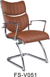 Low Back PU Swivel Executive Office Visitor Chair (FS-V051)