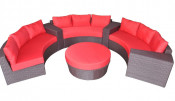 Luxury Outdoor Garden PE Rattan Round Sofa