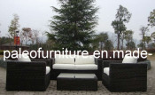 Luxury Round Wicker Garden Rattan Outdoor Sofa (PAS-029)