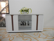 Meal Side Board Tempered Glass Door Cabinet